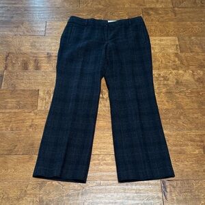 LOFT Women’s Dark Grey Plaid Trousers - Lined